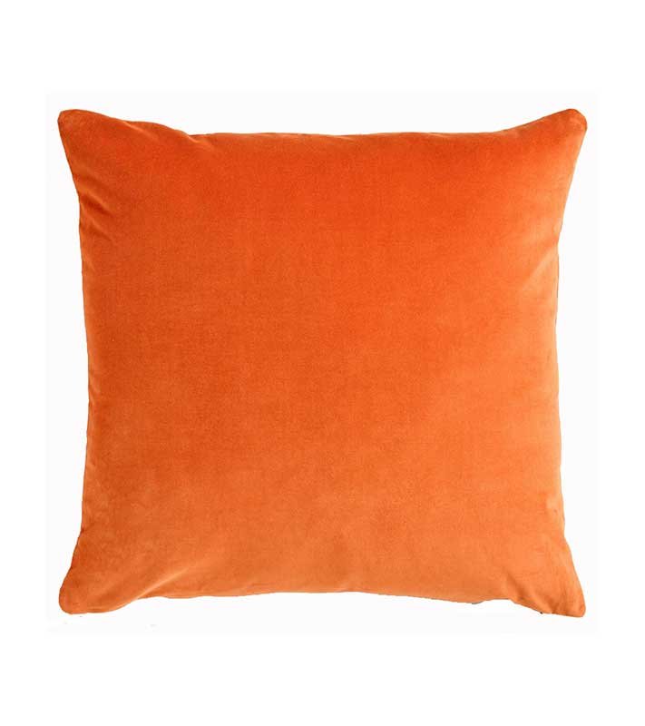 Designer Luxury Velvet Pillow Cover All Size Orange 16″ 18″ 20″ All
